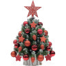 Набор пластиковых шаров с верхушкой HOUSE OF SEASONS, Ø 8 см, красный, 40 шт. 84037